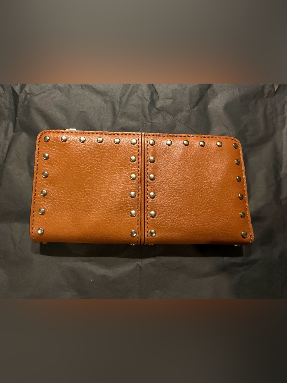 Michael Kors Vintage Astor Studded Leather Wallet.